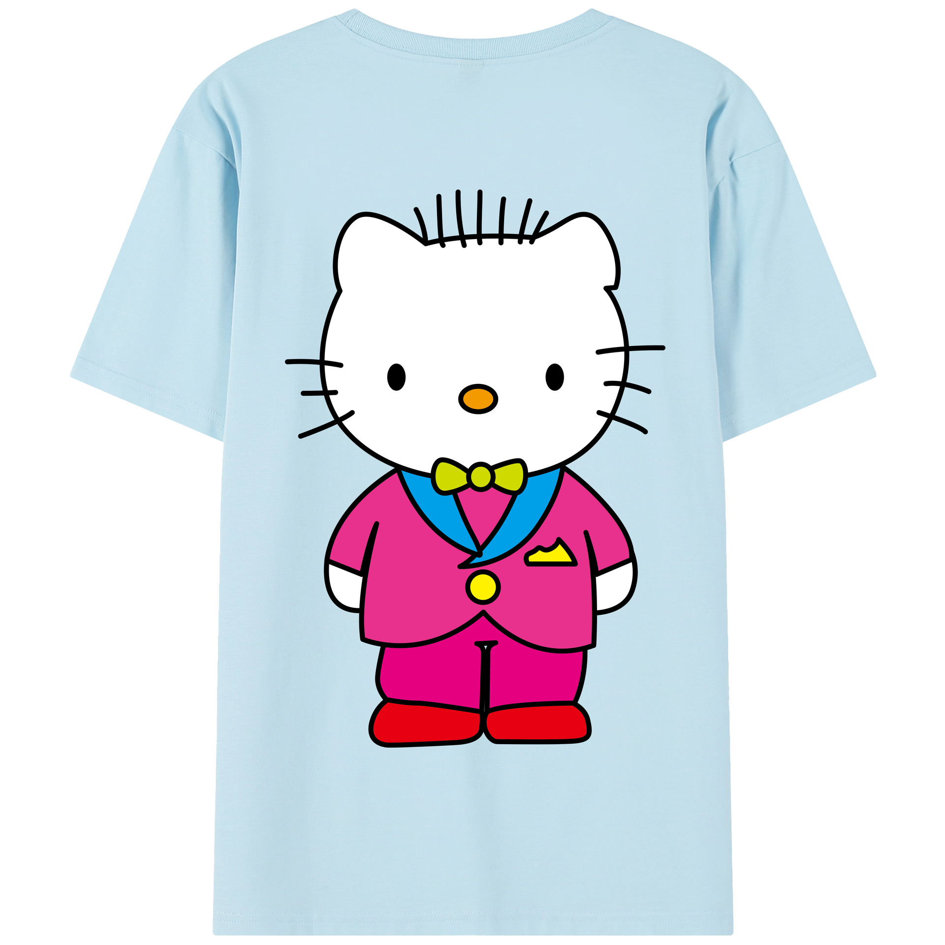 （画像用） Hello Kitty ハローキティ 綿100％半袖Tシャツ（背面プリント）